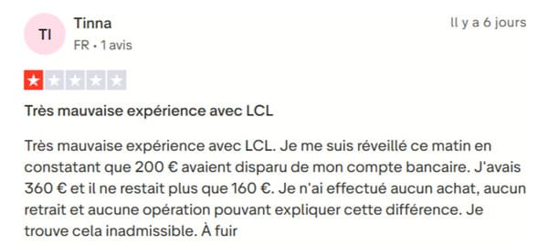 credit-lyonnais-avis-trustpilot-negatif